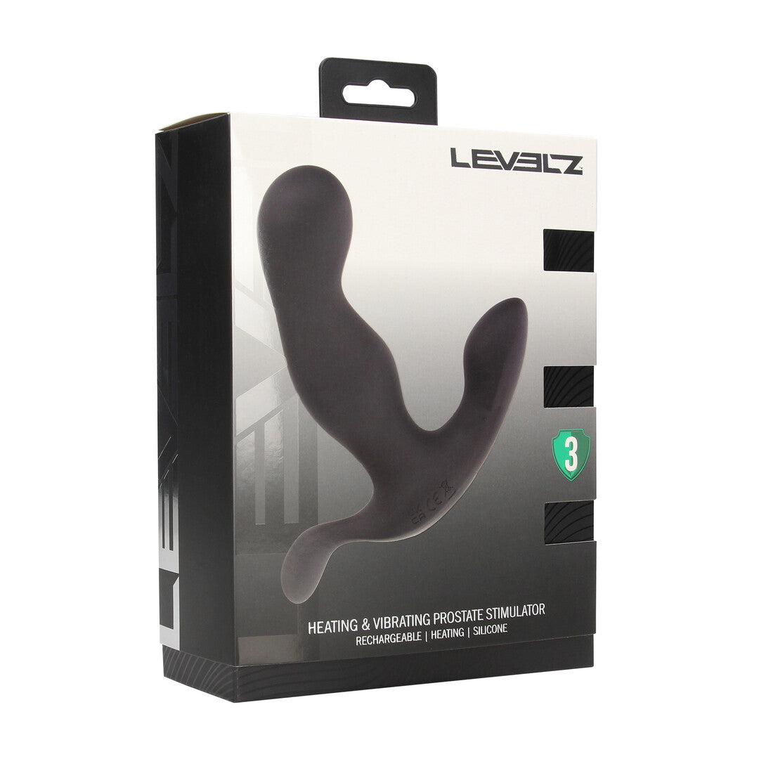 Verwarmende en Vibrerende Silicone Prostaat Stimulator - Zwart