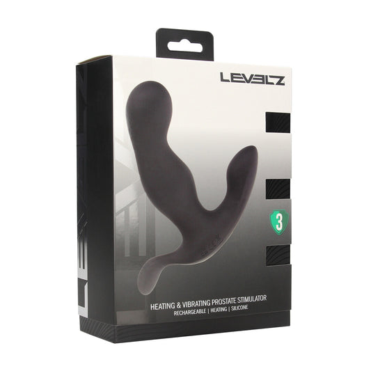 Verwarmende en Vibrerende Silicone Prostaat Stimulator - Zwart