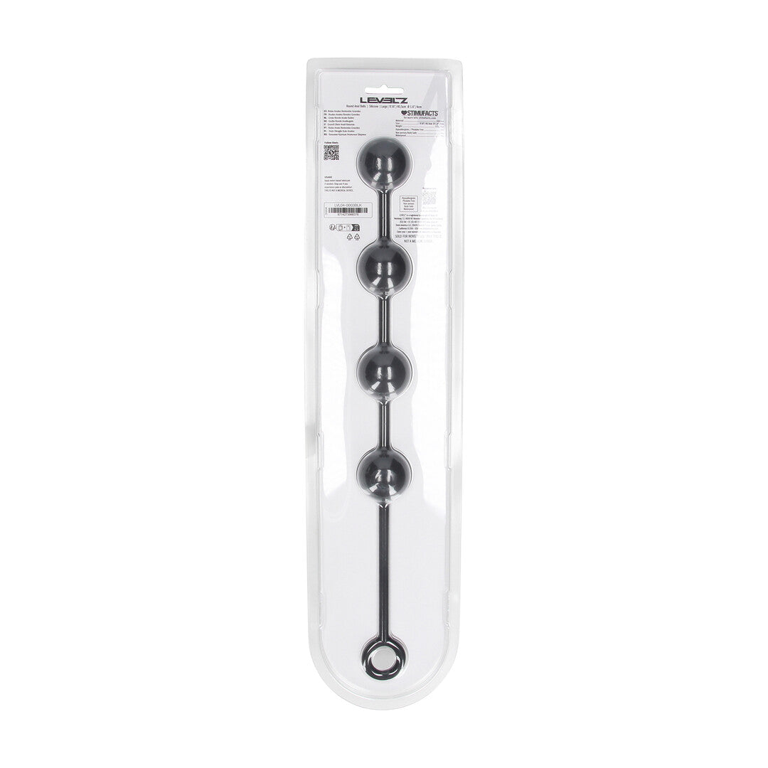 Ronde Siliconen Anale Ballen - L - 40mm - Zwart