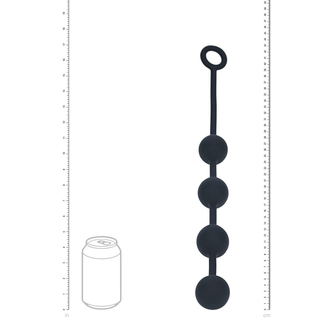 Ronde Siliconen Anale Ballen - L - 40mm - Zwart