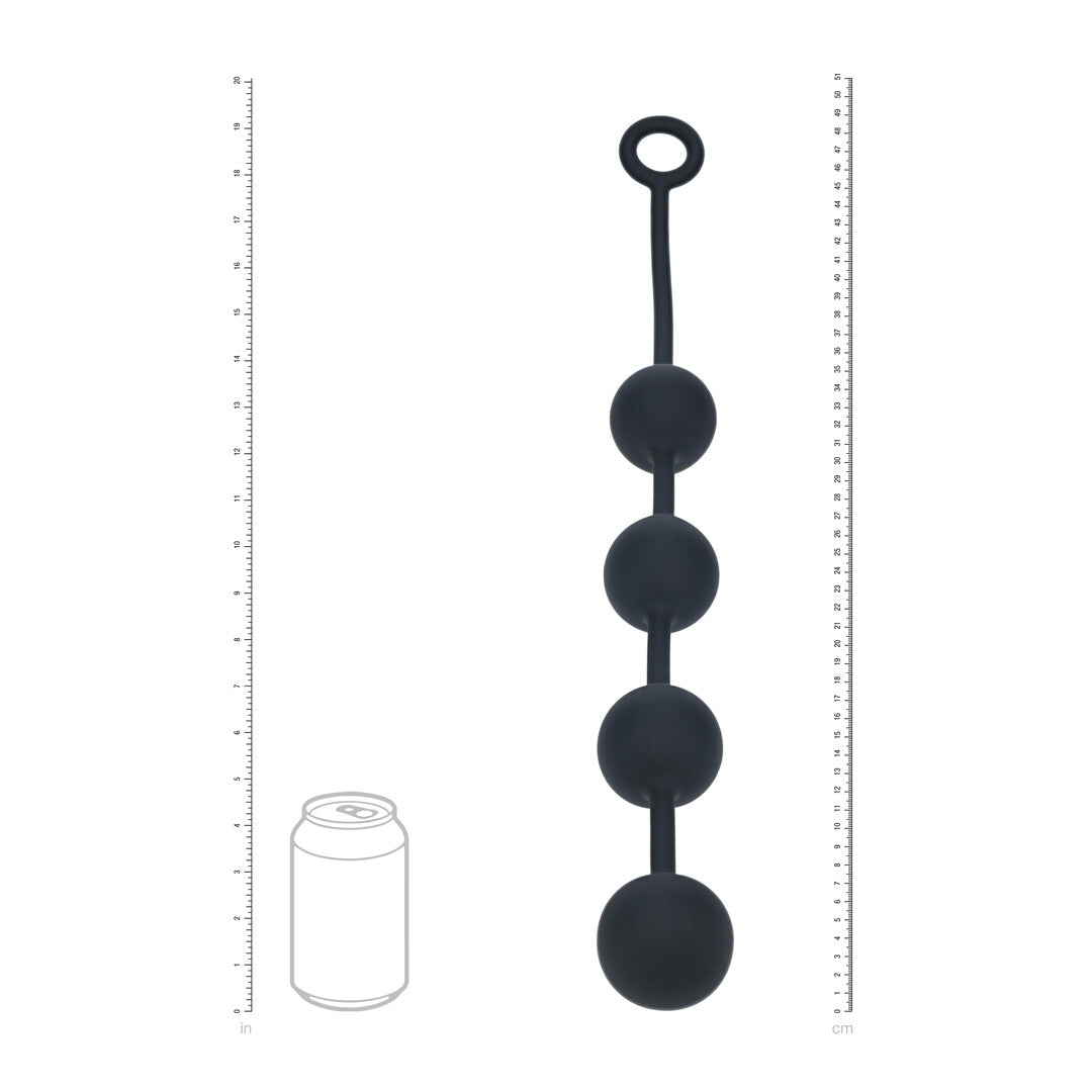 Ronde Siliconen Anale Ballen - XL - 50mm - Zwart
