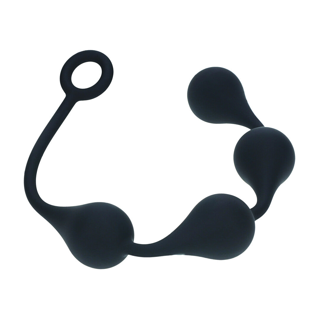 Waterdrop Siliconen Anale Ballen - L - 40mm - Zwart