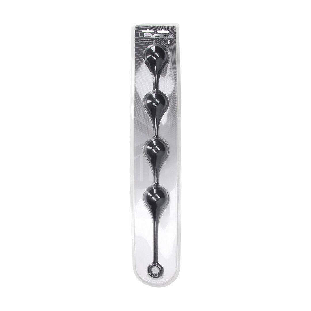 Siliconen Waterdruppel Anale Ballen - XXL - 60mm - Zwart