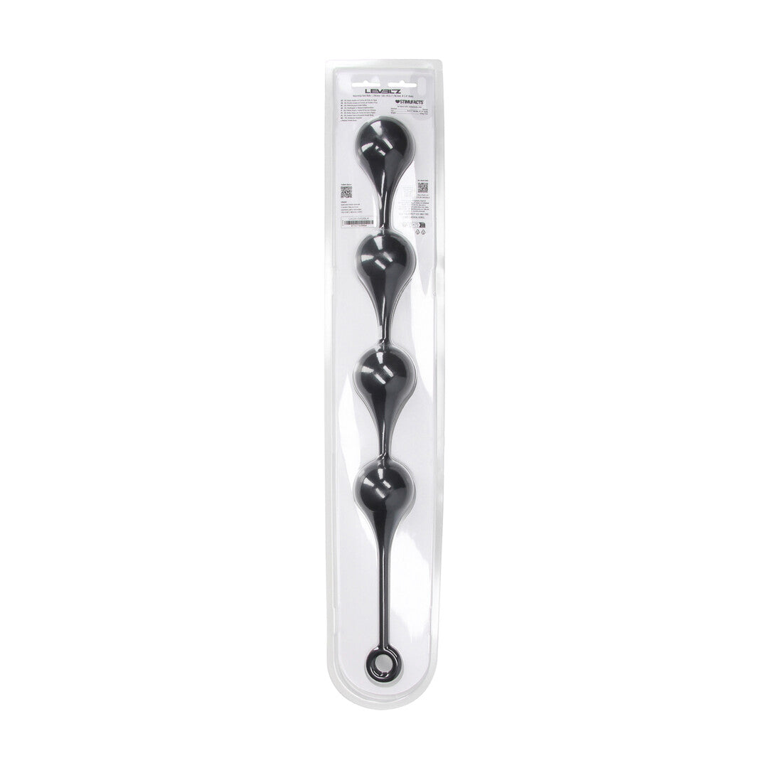 Siliconen Waterdruppel Anale Ballen - XXL - 60mm - Zwart