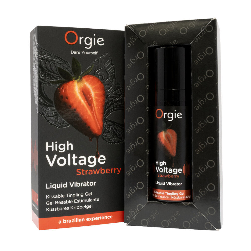 High Voltage - Vloeibare Vibrator - Aardbei - 0,5 fl oz / 15 ml