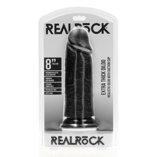 Extra Dikke Recht zonder Ballen 8 / 20,3 cm - Zwart