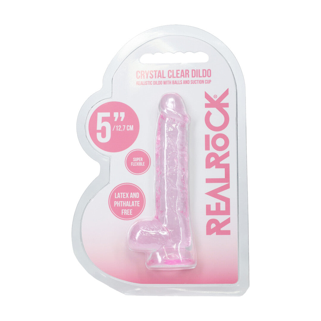 Realistische Dildo met Ballen - 5 / 12,7 cm - Roze