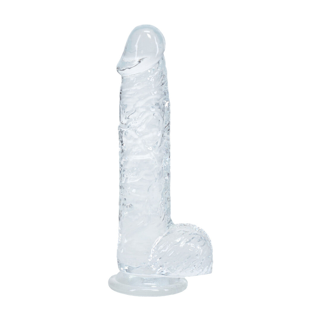 Realistische Dildo met Ballen - 5 / 12,7 cm - Transparant