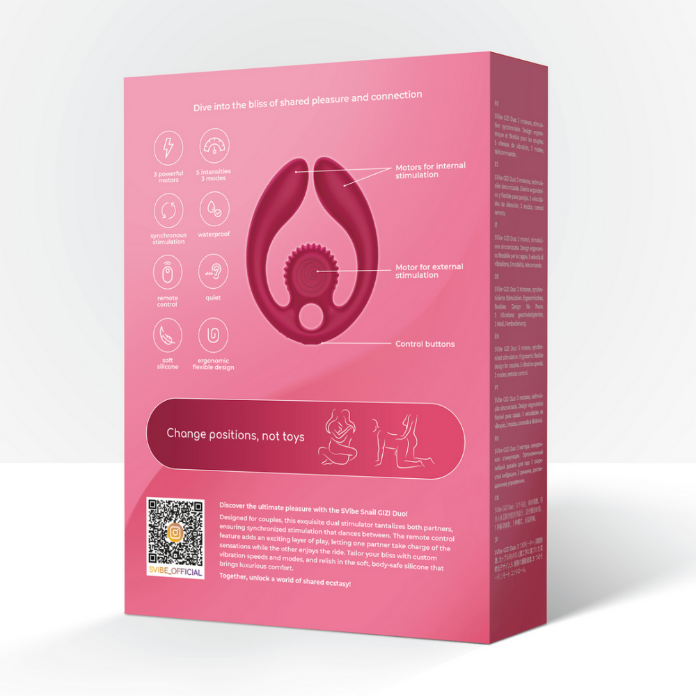 GIZI Duo - Dual Couples Stimulator - Bordeauxt